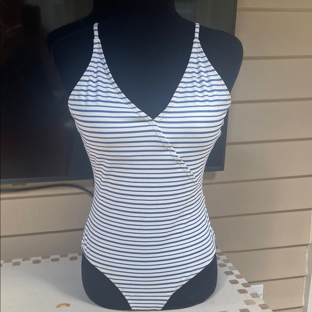 Vigoss Navy and White Striped Swimsuit